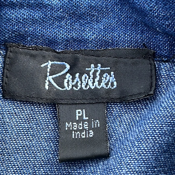 Denim snap-front shirt M-L - Picture 6 of 10